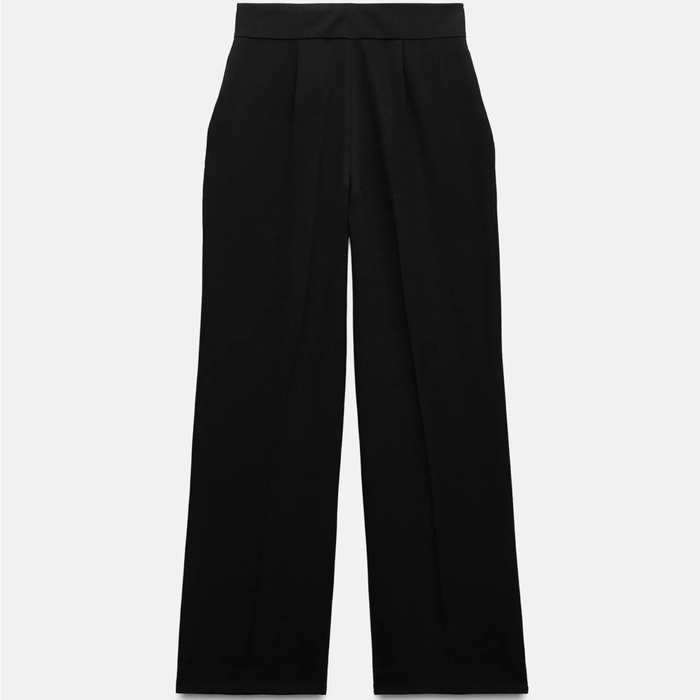 Zara Black Wide-Leg Pants NWT